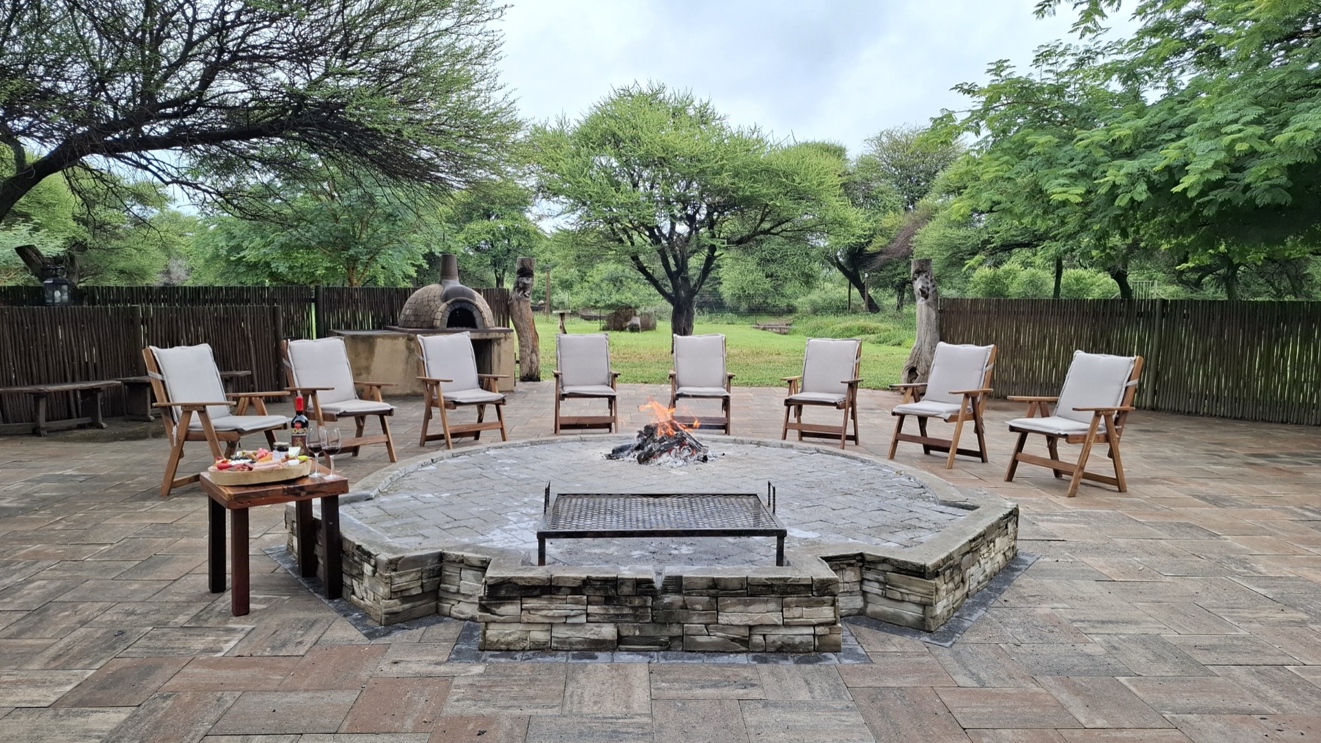 Witgat Game Farm boma with fire pit